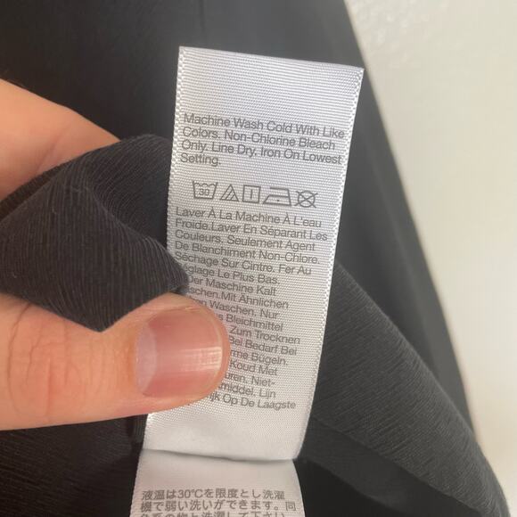 Madewell Lusterweave V Neck Button Front Rosalind Long Sleeve Top US Women's M - Picture 5 of 8